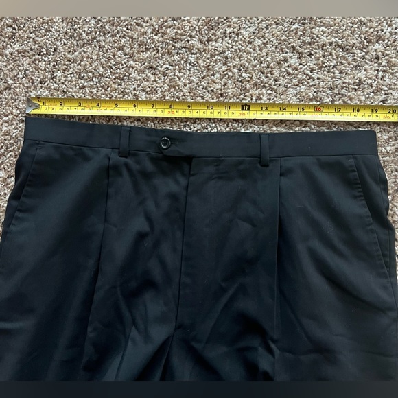 Pierre Cardin wool blend classic Pants black men's 54 waist 38 just dry cleaned - Picture 8 of 10